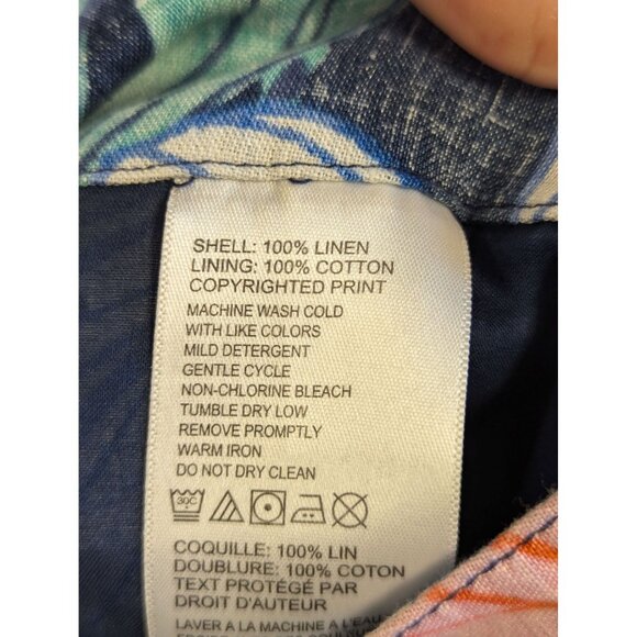 Tommy Bahama Womens Floral Print Skirt Size 12 Multicolor Linen Cotton Blend - Picture 7 of 7